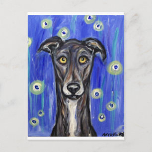 Schattig portret van Greyhound Briefkaart
