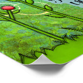 Schattig positief denkend bladerventiel Poster (Hoek)