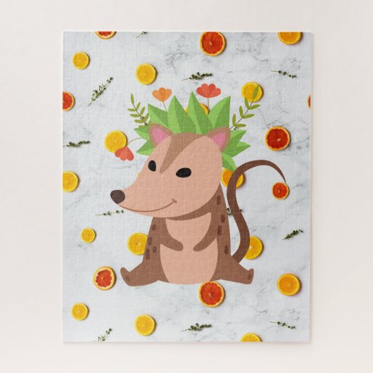 Schattig possum oppossum puzzle marsupial creatie legpuzzel (Verticaal)