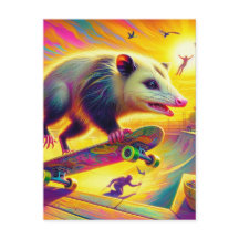Schattig Possum Skateboarden