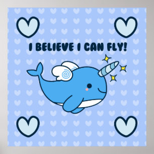 Schattig Poster Kawaii Narwhal