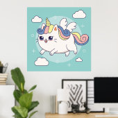 Schattig Poster Unicorn (Thuiskantoor)
