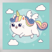 Schattig Poster Unicorn (Voorkant)
