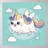 Schattig Poster Unicorn