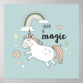 Schattig Poster Unicorn (Voorkant)