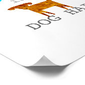 schattig poster voor hondenhumor met tekst (Hoek)