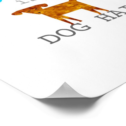 schattig poster voor hondenhumor met tekst (Hoek)