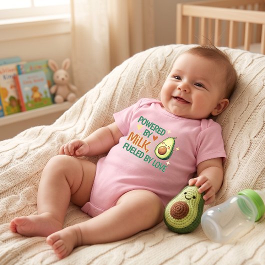 Schattig Powered by Milk Fueled by Love Avocado Ro Romper