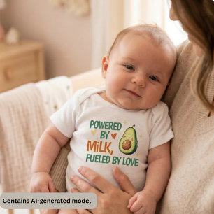 Schattig Powered by Milk Fueled by Love Avocado Wi Romper