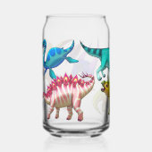 Schattig prehistorisch drinkglas blikvorm glas (Voorkant)
