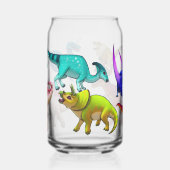Schattig prehistorisch drinkglas blikvorm glas (Links)