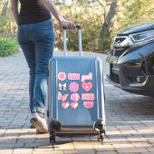 schattig preppy roze sticker (Koffer Insitu)
