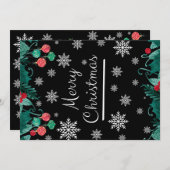 Schattig prettig kerstfeest feestdagenkaart (Voorkant / Achterkant)