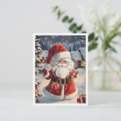 Schattig prettig kerstfeest kerstman briefkaart (Staand voorkant)