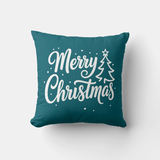 Schattig Prettig Kerstfeest Kussen (Voorkant)