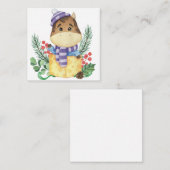 Schattig prettig kerstfeest notitiekaartje (Voorkant / Achterkant)