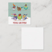 Schattig prettig kerstfeest notitiekaartje (Voorkant / Achterkant)