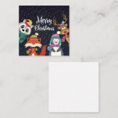 Schattig prettig kerstfeest notitiekaartje (Voorkant / Achterkant)