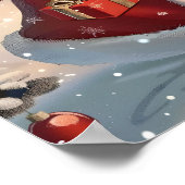 Schattig prettig kerstfeest Sinterklaas Poster (Hoek)