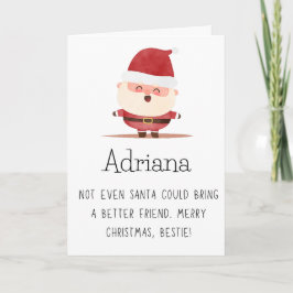 Schattig Prettig Kerstmis Beste Vriendin Naam Gevo Feestdagen Kaart