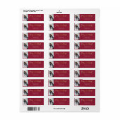 Schattig Prettig Kerstmis Goud & Rood Etiket (Full Sheet)
