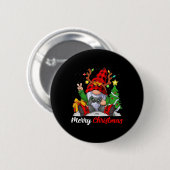 Schattig Prettig Kerstmis Kerstmis Gamer Kabouter Ronde Button 5,7 Cm (Voorkant /achterkant)