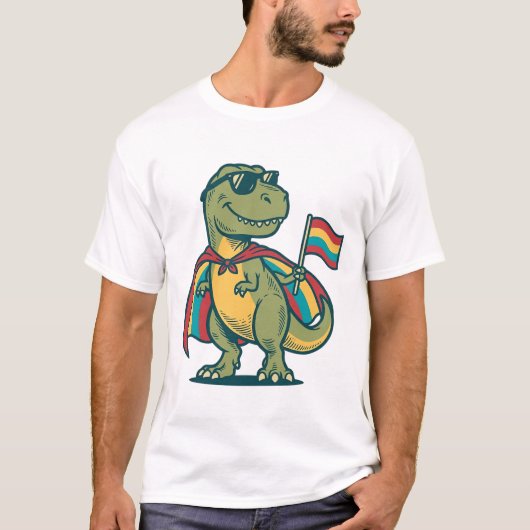 Schattig Pride Dinosaur Vector T-shirt Ontwerp_1 (Voorkant)