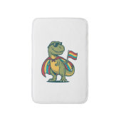 Schattig Pride Dinosaur Vector T-shirt Ontwerp_1 Badmat (Voorkant Verticaal)