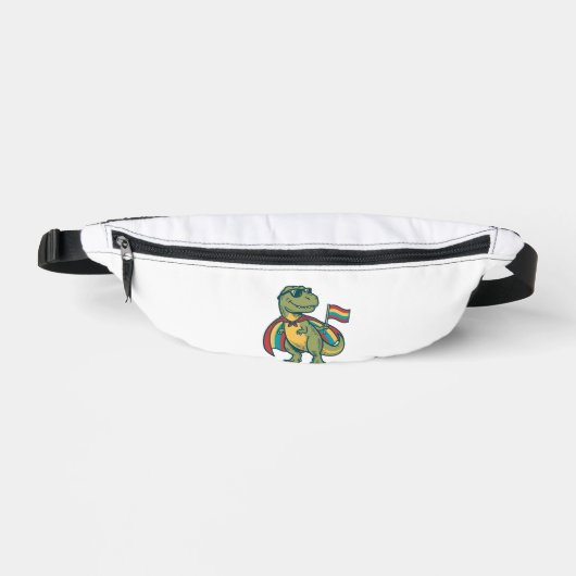 Schattig Pride Dinosaur Vector T-shirt Ontwerp_1 Heuptasje (Voorkant)