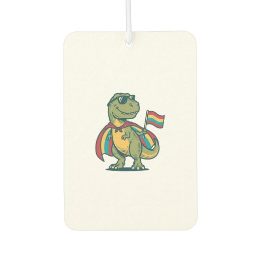 Schattig Pride Dinosaur Vector T-shirt Ontwerp_1 Luchtverfrisser (Voorkant)