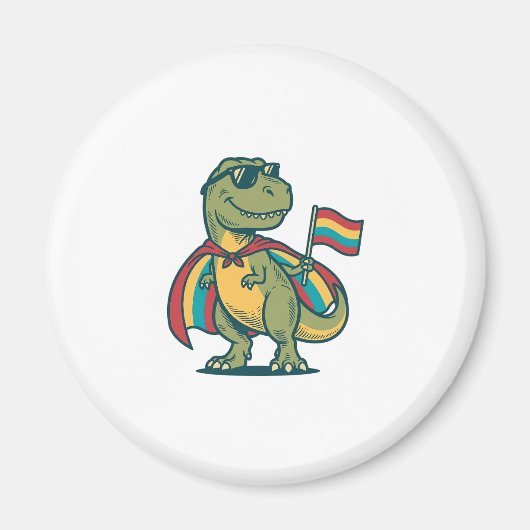Schattig Pride Dinosaur Vector T-shirt ontwerp_1 Magneet (Voorkant)