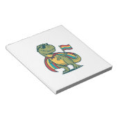 Schattig Pride Dinosaur Vector T-shirt Ontwerp_1 Notitieblok (Schuin)