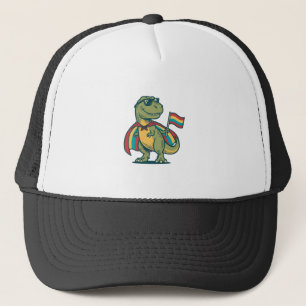 Schattig Pride Dinosaur Vector T-shirt Ontwerp_1 Trucker Pet