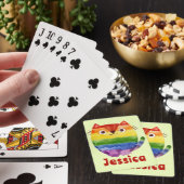 Schattig Pride Kitty Waterverf Persoonlijk Pokerkaarten (Insitu)