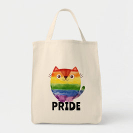 Schattig Pride Kitty Waterverf Tote Bag