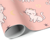 Schattig Prinses Kat  Cadeaupapier (Rol Hoek)