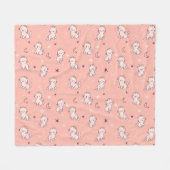 Schattig Prinses Kat Fleece Deken (Voorkant (Horizontaal))