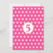 Schattig Prinses Meisje in Roze 5e Verjaardagsfees Kaart (Achterkant)