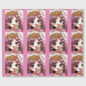 Schattig Prinsesje Cadeaupapier (Vlak)