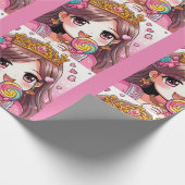 Schattig Prinsesje Cadeaupapier (Hoek)