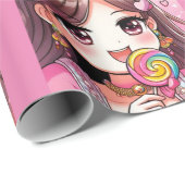 Schattig Prinsesje Cadeaupapier (Rol Hoek)