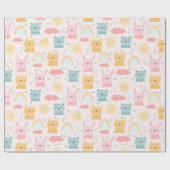 Schattig proefdierpatroon cadeaupapier (Vlak)