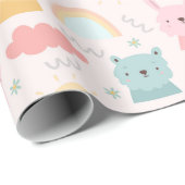 Schattig proefdierpatroon cadeaupapier (Rol Hoek)