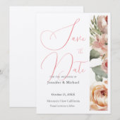 Schattig Professioneel Minimalistisch Eenvoudig Mo Save The Date (Voorkant / Achterkant)