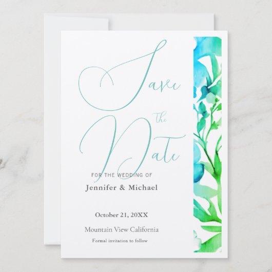 Schattig Professioneel Minimalistisch Eenvoudig Mo Save The Date (Voorkant)