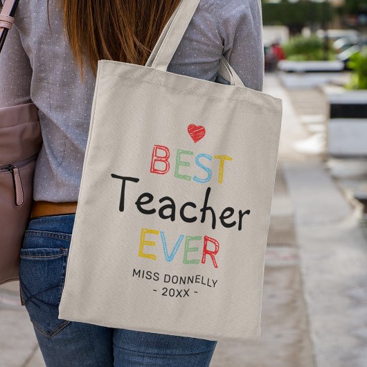 Schattig PTA-cadeau | Beste leraar ooit Tote Bag