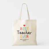 Schattig PTA-cadeau | Beste leraar ooit Tote Bag (Achterkant)