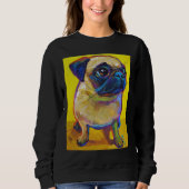 Schattig Pug Puppy op geel Classic T-Shirt 250 (Voorkant)