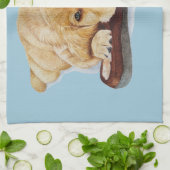 schattig puppy hond gouden retriever theedoek (Gevouwen)