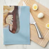 schattig puppy hond gouden retriever theedoek (Quarter Fold)